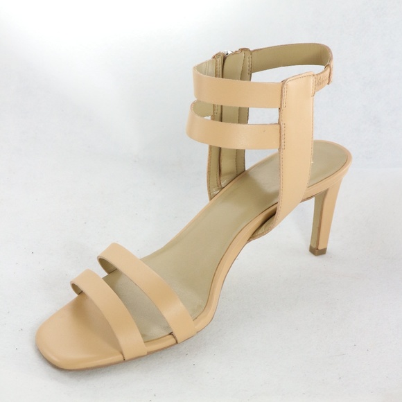 ANN TAYLOR Nude Strappy Sandal Heels - Picture 2 of 8